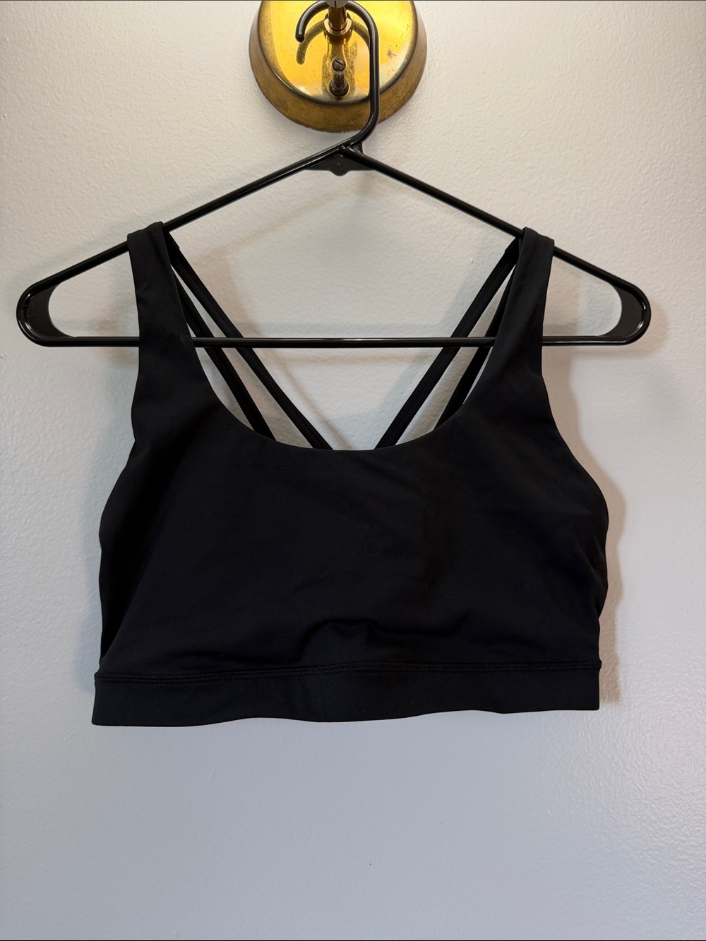 Amazon Black Double-Strap Sports Bralette